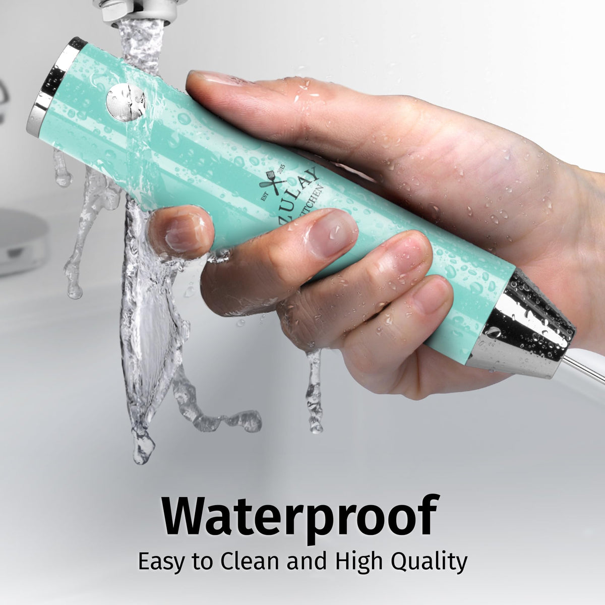 Zulay Kitchen Easy-Clean Stem simplifies after-use rinsing.