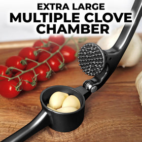 Zulay Kitchen ergonomic garlic and ginger mincer for comfortable, low-effort pressing