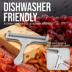 Zulay Kitchen ergonomic handheld design shown for comfortable slicing.