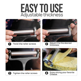 Zulay Kitchen ergonomic handle and large roller ease slicing
