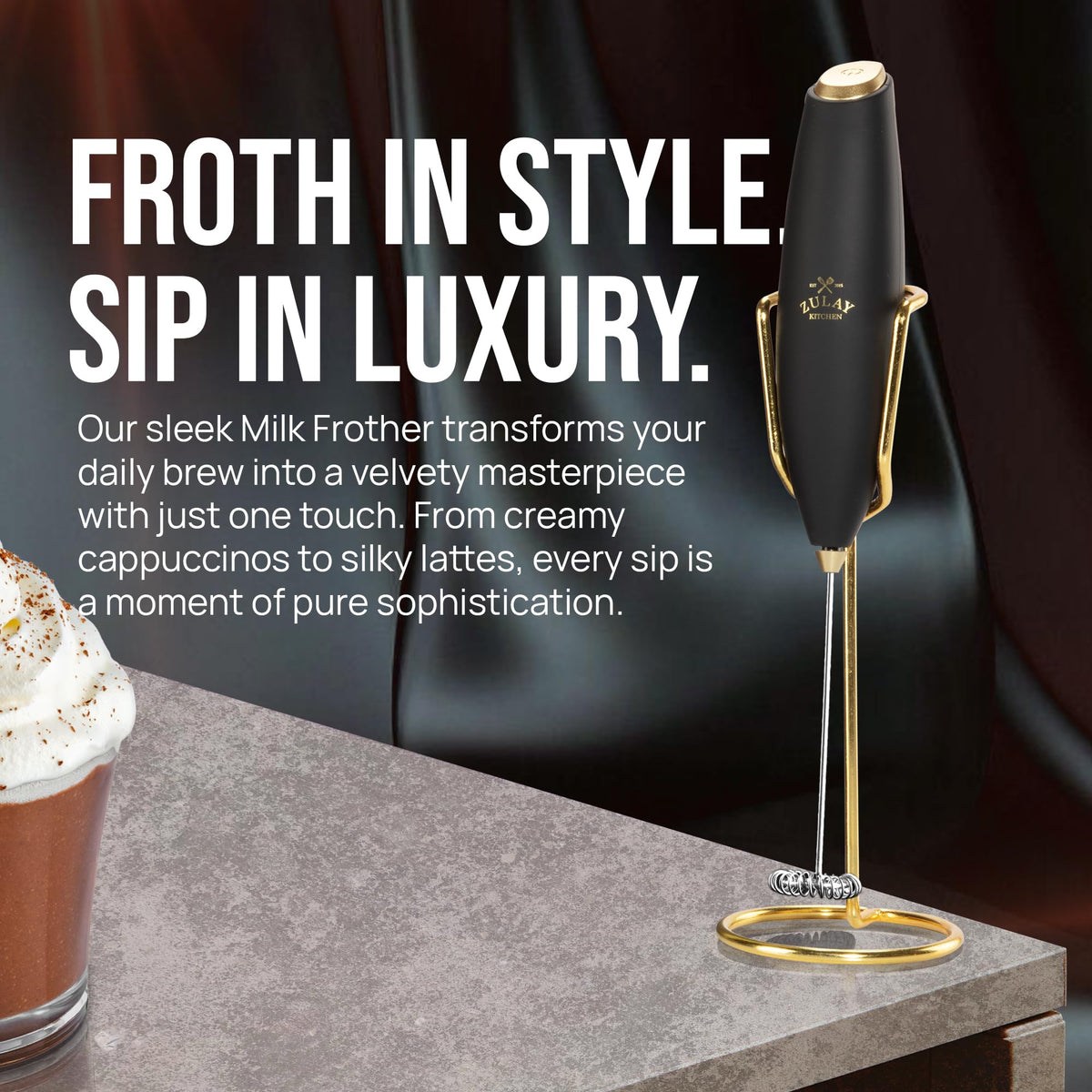Zulay Kitchen Executive Series Milk Frother carries a lifetime guarantee for durability.