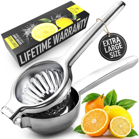 Zulay Kitchen extra large lemon squeezer top view for easy citrus extraction