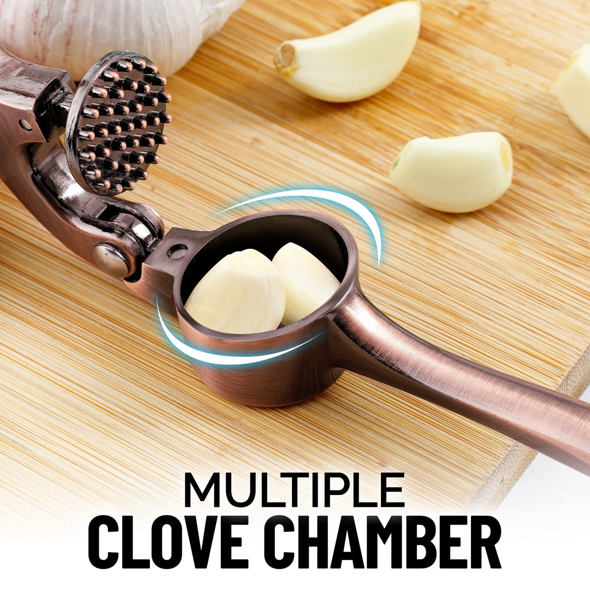 Zulay garlic press cleaning brush included for fast cleanup