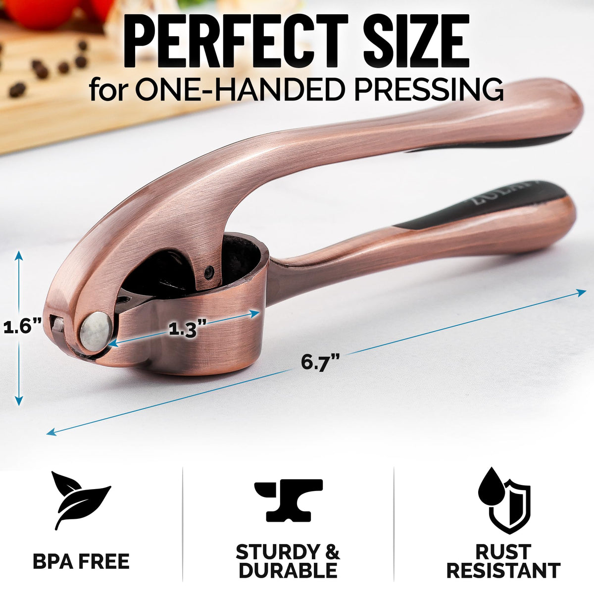 Zulay ginger press mincer for ginger and garlic in one tool
