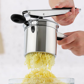 Zulay Kitchen hanging hole ring keeps the masher within easy reach for storage.