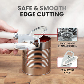 Zulay Kitchen turn-knob action delivers smooth, effortless cutting.