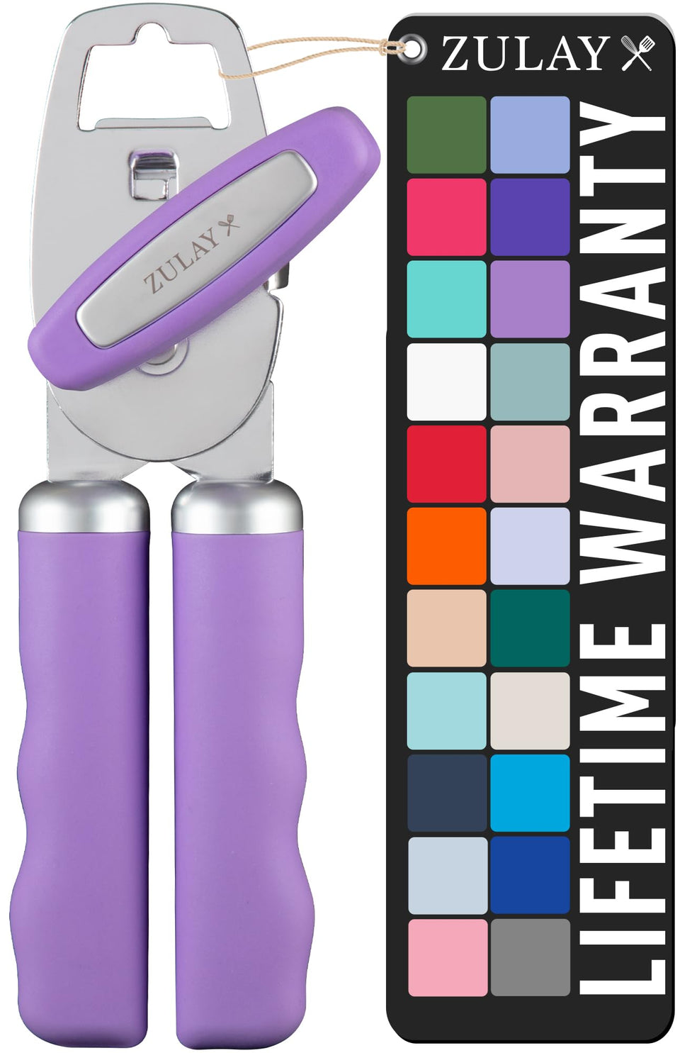 Zulay Kitchen heavy-duty can opener with bottle pour for reliable daily use.