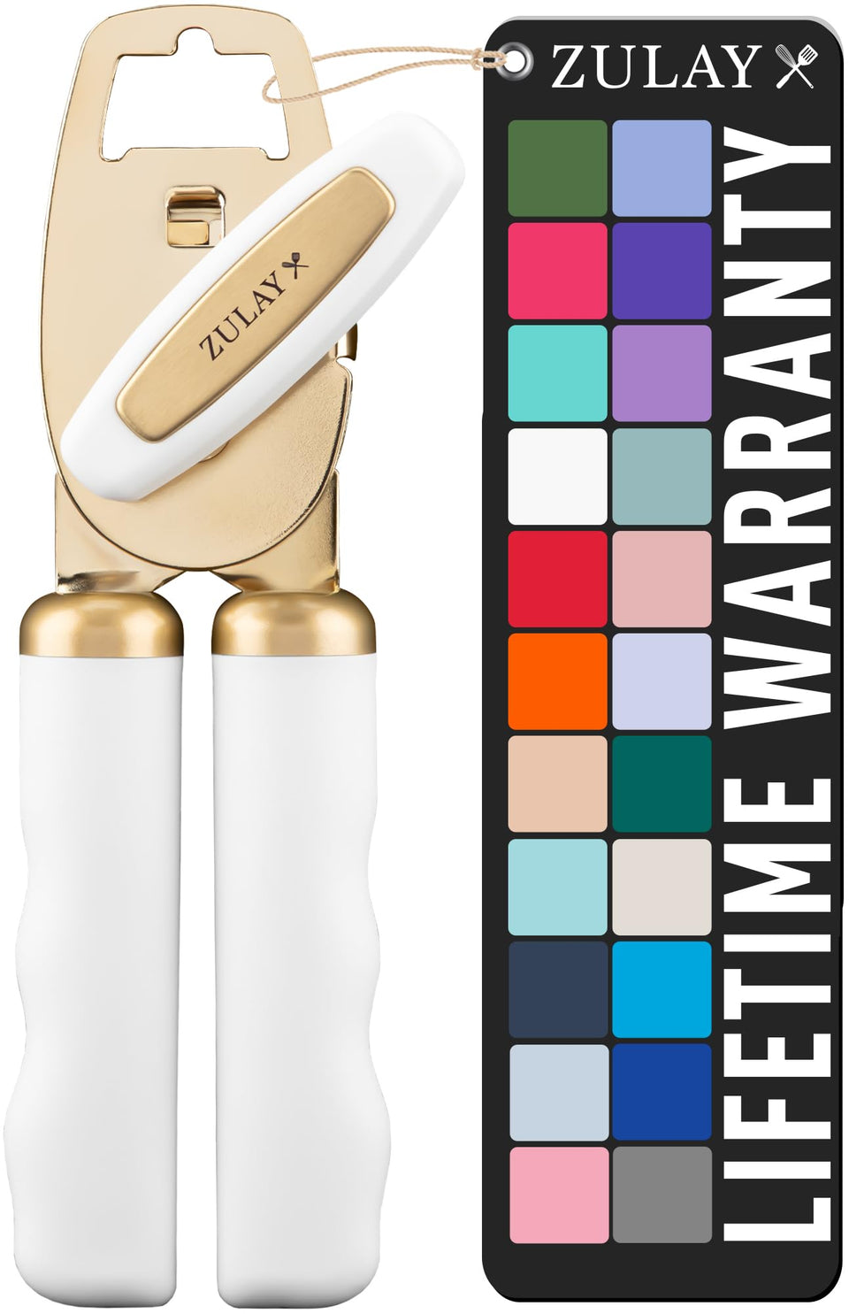 Zulay Kitchen heavy-duty can opener with durable stainless blades for long-lasting performance.