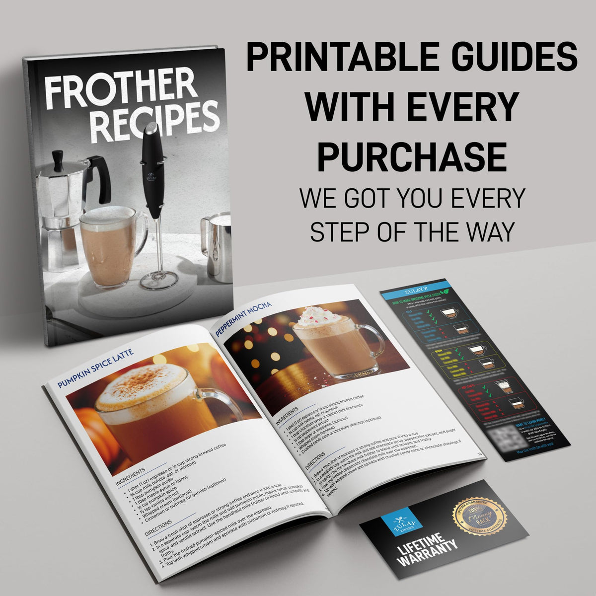 Zulay Kitchen frother creates creamy hot chocolate foam.