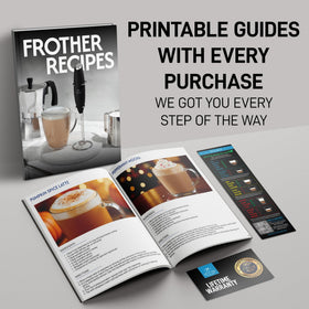 Zulay Kitchen frother creates creamy hot chocolate foam.