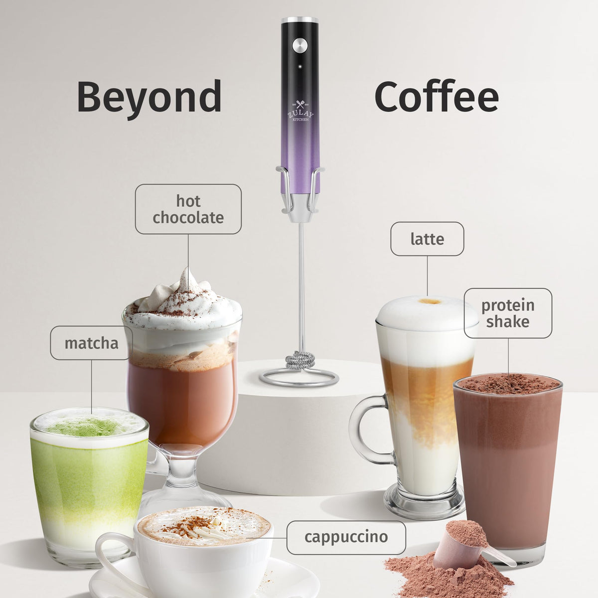 Zulay Kitchen IPX6 waterproof wand cleans easily under running water.