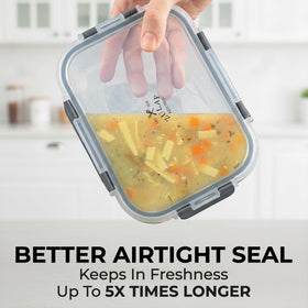 Zulay Kitchen leak-proof lid with silicone seal for storage.