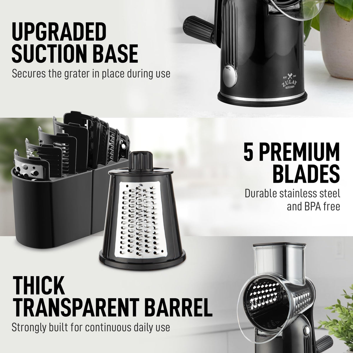 Zulay Kitchen left-right handed design fits both grips.