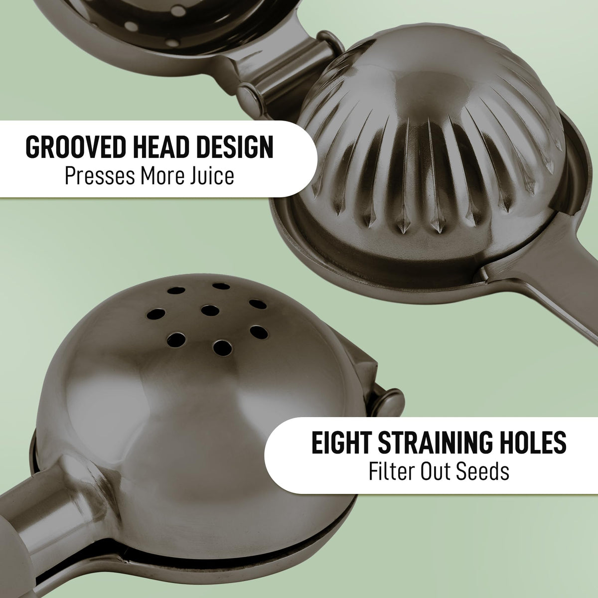 Zulay Kitchen lemon squeezer uses lead-free stainless for safe, durable performance.