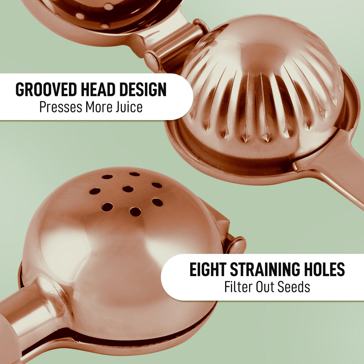 Zulay Kitchen closeup of teeth and bowl for premium metal construction.