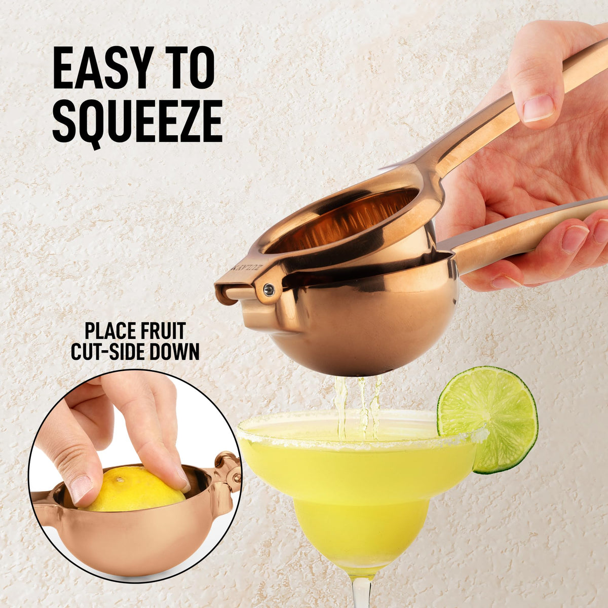 Zulay Kitchen dishwasher-safe lemon squeezer for effortless cleanup.