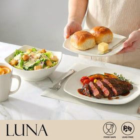 Luna square bowls by Zulay Kitchen offer sturdy, chip-resistant serving options.