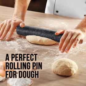 Zulay Kitchen marble rolling pin with 360-degree bearings for effortless flattening