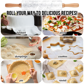 Zulay Kitchen gift-ready rolling pin package for bakers