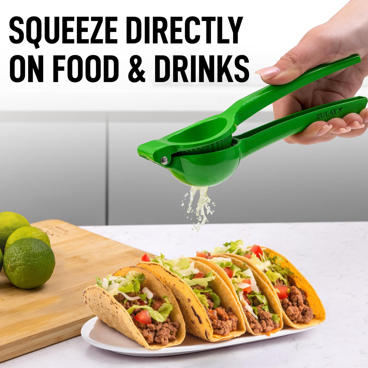Zulay Kitchen squeezer cleans quickly on the top rack.