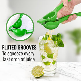 Zulay Kitchen lime squeezer in green finish for bright counters.