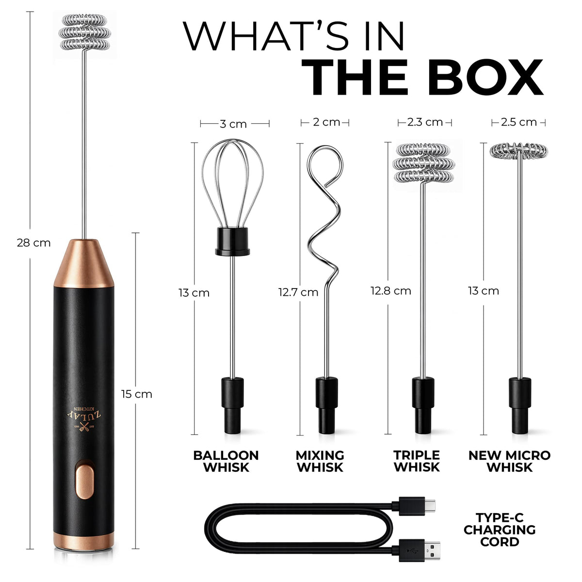 Zulay Kitchen long-lasting 1800mAh battery lasts months between charges.