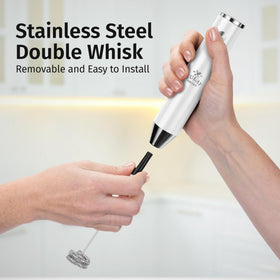 Zulay Kitchen easy-clean frother rinses under running water