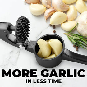 Zulay Kitchen multi-use press handling onions and nuts efficiently