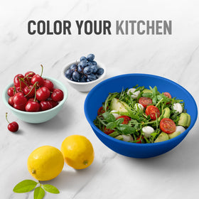 Zulay Kitchen bowls have non-slip bases to prevent sliding during prep.