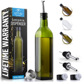 Zulay Kitchen 17oz olive oil dispenser bottle with pour spout for precise cooking