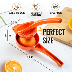 Durable metal construction of Zulay squeezer supports daily use.