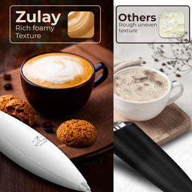 Zulay Kitchen frother easy-clean design with quick rinse and spin