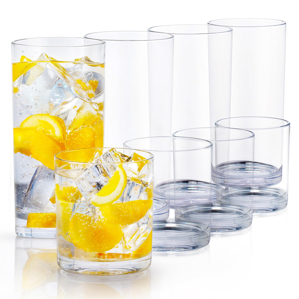 Zulay Kitchen 12oz glass with clear finish for daily hydration.