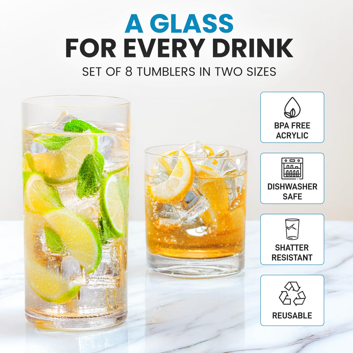 Zulay Kitchen 16oz glass with ample capacity for larger pours.