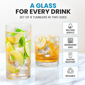 Zulay Kitchen 16oz glass with ample capacity for larger pours.