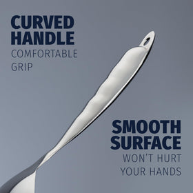 Zulay Kitchen mirror-polished spoon for a stylish, professional-style serving experience.