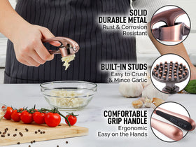 Zulay premium garlic press set with warranty and long-term value
