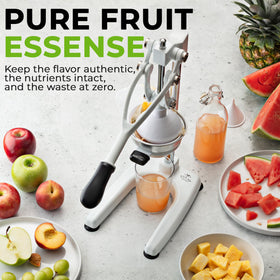 Zulay Kitchen Pulperizer ideal for home use with fresh fruit juice recipes.