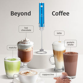 Zulay Kitchen Rechargeable Frother Lux under running water for easy cleaning