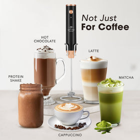 Zulay Kitchen Rechargeable Milk Frother ipx6-waterproof cleans easily after use