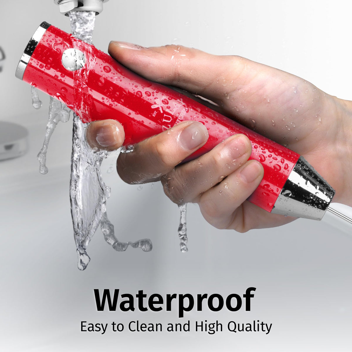 Zulay Milk Frother Lux versatile for hot and cold drinks.