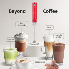 Zulay Milk Frother Lux turbo mode for faster, richer foam.