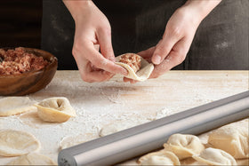 Zulay Kitchen rolling pin is dishwasher safe and easy to clean after use.