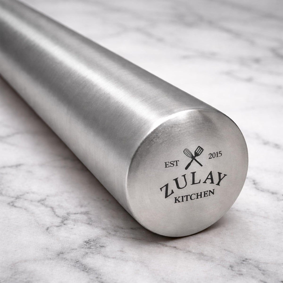 Zulay Kitchen rolling pin ensures even thickness across dough for cookies and pizza crusts.