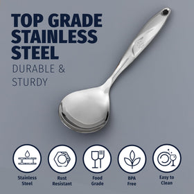Zulay Kitchen rust-resistant finish keeps shine through years of use.