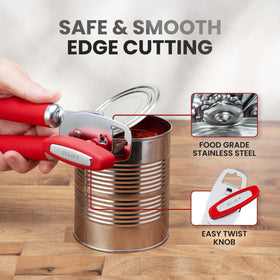 Soft slip-resistant handles from Zulay Kitchen reduce grip strain during use.