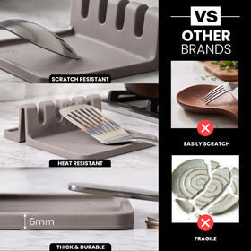 Zulay Kitchen spoon rest non-slip base prevents mess while cooking