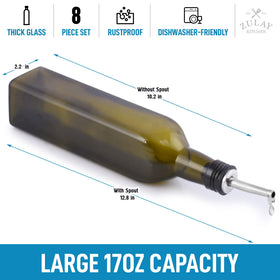 Zulay spout with dust cap keeps liquids fresh.