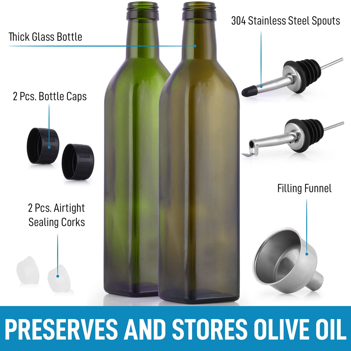 Zulay spout with flap lid enables mess-free pouring.
