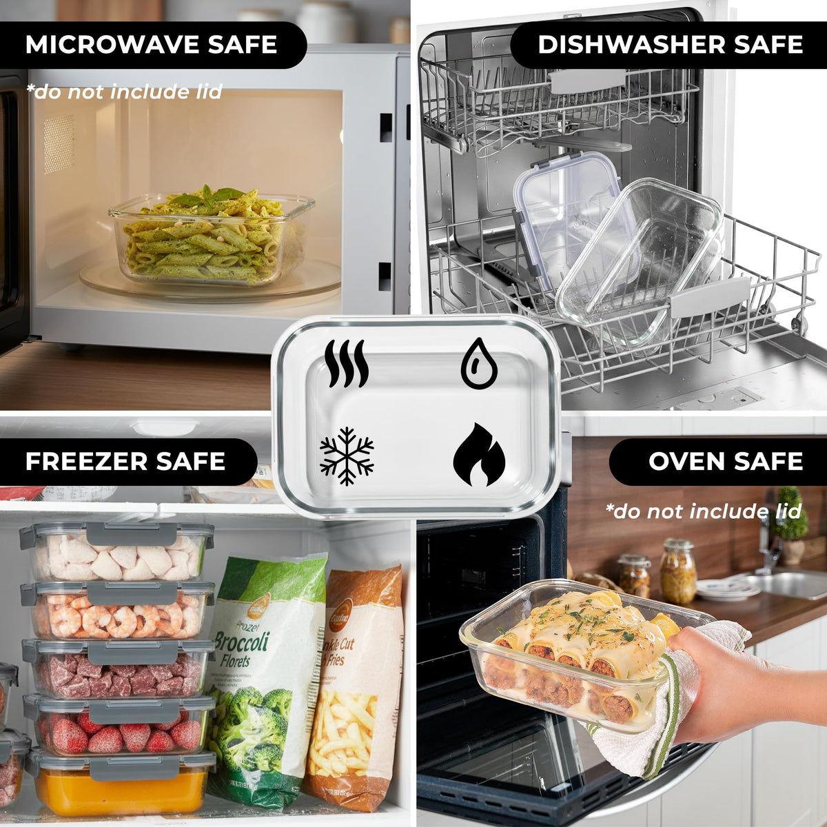 Zulay Kitchen stackable glass storage saves cabinet space.